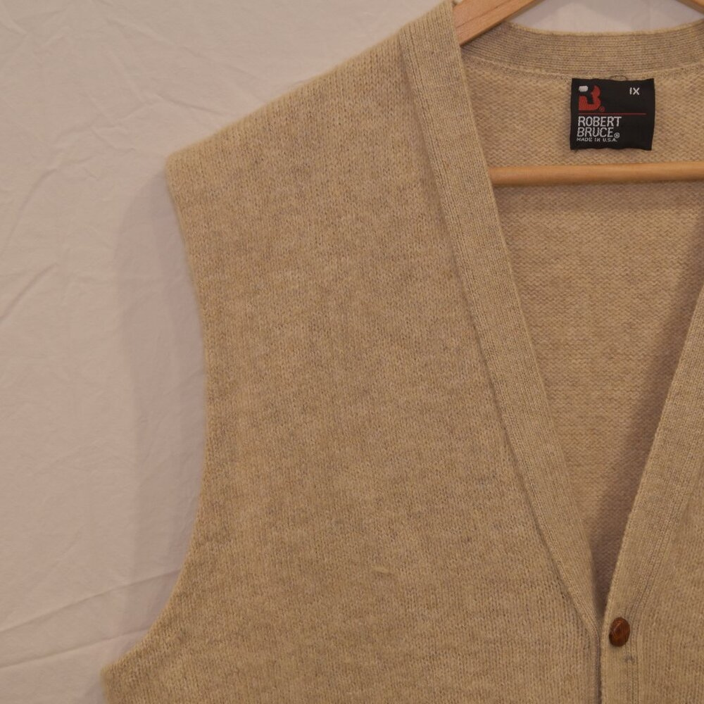 VINTAGE - Robert Bruce Wool Blend Cardigan Vest XL